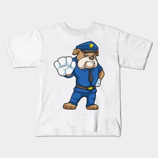 Dog as Police officer with Police uniform Kids T-Shirt